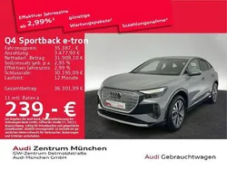 Grau Gebraucht 2023 Audi Q4 Sportback e-tron S-Line SUV | 35.387 € (Superpreis)