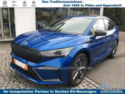 Blau Gebraucht 2024 Skoda Enyaq iV SportLine SUV | 48.880 € (Etwas zu teuer)