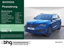 Raceblau metallic Gebraucht 2021 Skoda Karoq SportLine SUV | 27.360 € (Etwas zu teuer)