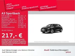 Schwarz Gebraucht 2022 Audi A3 Sportback e-tron Advanced Limousine | 24.351 € (Guter Preis)