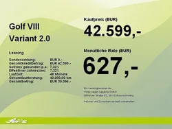 Silber Neu 2025 VW Golf VIII Goal Kombi | 42.599 €