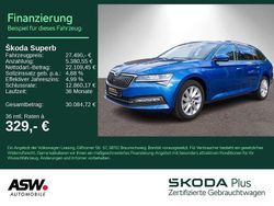 Raceblau metallic Gebraucht 2022 Skoda Superb Style Kombi | 27.490 € (Guter Preis)