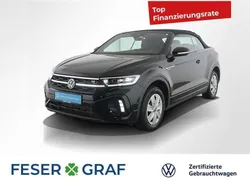 Deep black perleffekt schwarz Gebraucht 2024 VW T-Roc Cabriolet R-line Cabrio | 32.940 € (Guter Preis)