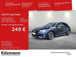Blau Gebraucht 2024 Audi A3 Sportback S-Line Limousine | 32.450 € (Fairer Preis)