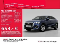 Navarrablau metallic Gebraucht 2023 Audi Q3 Sportback S-Line SUV | 38.445 € (Guter Preis)