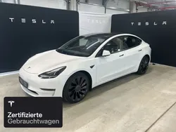 Pearl white multicoat Gebraucht 2021 Tesla Model 3 Performance Limousine | 29.700 € (Fairer Preis)
