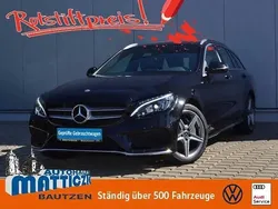 Schwarz (obsidianschwarz metallic) Gebraucht 2017 Mercedes C180 Sport Limousine | 21.789 € (Fairer Preis)