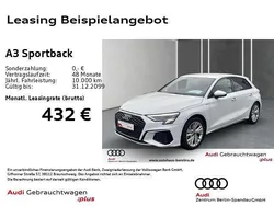 Weiß Gebraucht 2024 Audi A3 Sportback S-Line Limousine | 32.980 € (Guter Preis)