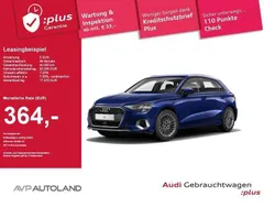 Blau Gebraucht 2021 Audi A3 Sportback Advanced Plus Limousine | 23.226 € (Superpreis)