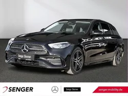 Schwarz Gebraucht 2024 Mercedes C180 AMG line Kombi | 37.720 € (Fairer Preis)