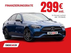 Blau Gebraucht 2024 Mercedes C300e AMG line Limousine | 52.689 €