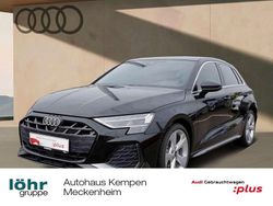 Mythosschwarz metallic Gebraucht 2024 Audi A3 Sportback S-Line Limousine | 35.980 € (Guter Preis)