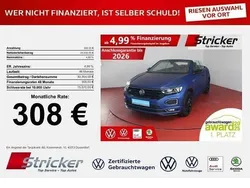 Ravennablau Gebraucht 2021 VW T-Roc Cabriolet R-line Edition Cabrio | 25.949 € (Fairer Preis)