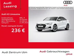 Gletscherweiß metallic Gebraucht 2025 Audi A3 Advanced Plus Limousine | 32.980 € (Guter Preis)