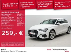 Weiß Gebraucht 2022 Audi A3 Sportback Design Limousine | 21.489 € (Guter Preis)