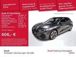 Grau Gebraucht 2024 Audi A3 Sportback S-Line Limousine | 38.890 € (Teuer)