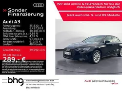 Brillantschwarz Gebraucht 2022 Audi A3 Sportback Limousine | 25.830 € (Fairer Preis)