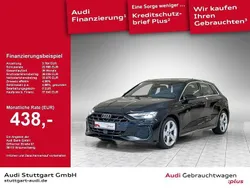 Mythosschwarz metallic Gebraucht 2024 Audi A3 Sportback S-Line Limousine | 37.640 € (Guter Preis)