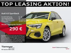 Gelb Gebraucht 2024 Audi A3 Sportback e-tron S-Line Limousine | 37.440 € (Teuer)
