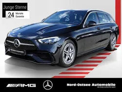 Metalliclack obsidianschwarz Gebraucht 2024 Mercedes C220 AMG Kombi | 37.290 € (Guter Preis)