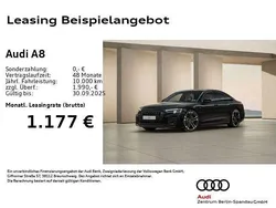 Schwarz Neu 2025 Audi A8 S-Line Limousine | 112.480 €
