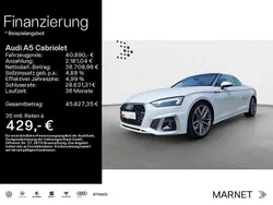 Gletscherweiß metallic/verdeck Gebraucht 2021 Audi A5 Cabriolet S-Line Cabrio | 40.890 € (Fairer Preis)