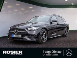 Schwarz Gebraucht 2023 Mercedes C200 AMG line Kombi | 37.850 € (Teuer)