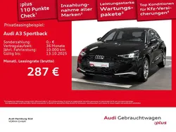 0e mythosschwarz metallic Gebraucht 2024 Audi A3 Advanced Limousine | 32.440 € (Fairer Preis)