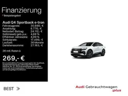 Gletscherweiß metallic Gebraucht 2022 Audi Q4 Sportback e-tron Ambiente SUV | 30.888 € (Etwas zu teuer)