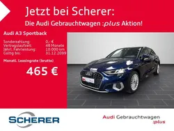 Blau Gebraucht 2024 Audi A3 Sportback Advanced Plus Limousine | 31.490 € (Etwas zu teuer)