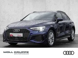 Blau Gebraucht 2024 Audi A3 Sportback S-Line Limousine | 31.940 € (Superpreis)