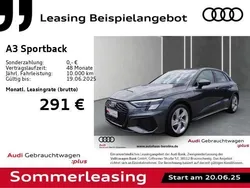 Grau Gebraucht 2024 Audi A3 Sportback S-Line Limousine | 32.397 € (Guter Preis)