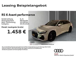 Gletscherweiß metallic Neu 2025 Audi RS6 Performance Kombi | 129.888 €
