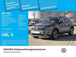 Indiumgrau metallic/schwarz Gebraucht 2025 VW T-Roc Life SUV | 29.483 € (Superpreis)
