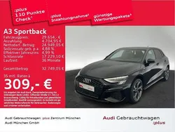 Schwarz Gebraucht 2022 Audi A3 Sportback e-tron S-Line Limousine | 29.654 € (Fairer Preis)
