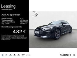 Mythosschwarz metallic Neu 2025 Audi A3 S-Line Limousine | 42.990 € (Teuer)