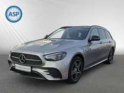 Silber (mojavesilber metalliclack) Gebraucht 2020 Mercedes E300 AMG line Kombi | 36.950 € (Fairer Preis)