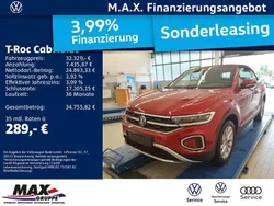 Kings red metallic Gebraucht 2024 VW T-Roc Cabriolet Style Cabrio | 32.329 € (Guter Preis)