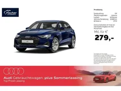Blau Gebraucht 2024 Audi A3 Sportback Advanced Limousine | 33.980 € (Guter Preis)