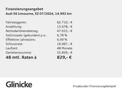 Mythosschwarz metallic Gebraucht 2024 Audi S6 Ambiente Limousine | 62.710 € (Superpreis)