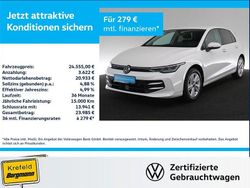 Pure white Gebraucht 2024 VW Golf Life Limousine | 24.555 € (Fairer Preis)