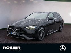 Schwarz / obsidianschwarz Gebraucht 2024 Mercedes C220 AMG line Kombi | 51.900 €