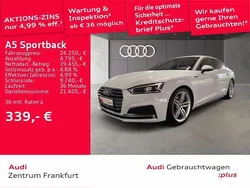 Gletscherweiß metallic Gebraucht 2019 Audi A5 Sportback Sport Limousine | 24.250 € (Superpreis)