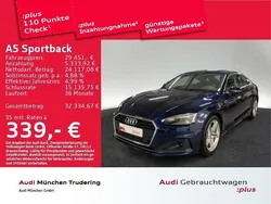 Navarrablau metallic Gebraucht 2021 Audi A5 Sportback Basis Limousine | 29.451 € (Guter Preis)