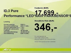 Grau Gebraucht 2021 VW ID.3 Pure Kleinwagen | 17.549 € (Fairer Preis)