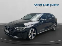 Mythosschwarz metallic Gebraucht 2024 Audi A3 Sportback S-Line Limousine | 39.606 € (Guter Preis)