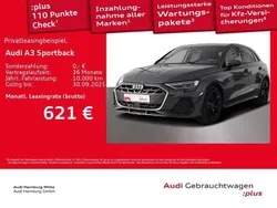 Grau Gebraucht 2025 Audi A3 Sportback S-Line Limousine | 46.955 € (Teuer)