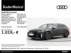 Mythosschwarz metallic (metallic) Gebraucht 2023 Audi RS6 Performance Kombi | 105.550 € (Superpreis)