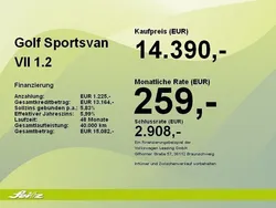 Silber Gebraucht 2014 VW Golf Sportsvan Comfortline Van / Kleinbus | 13.999 € (Etwas zu teuer)