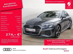 Grau Gebraucht 2024 Audi A3 Sportback S-Line Limousine | 38.290 € (Guter Preis)